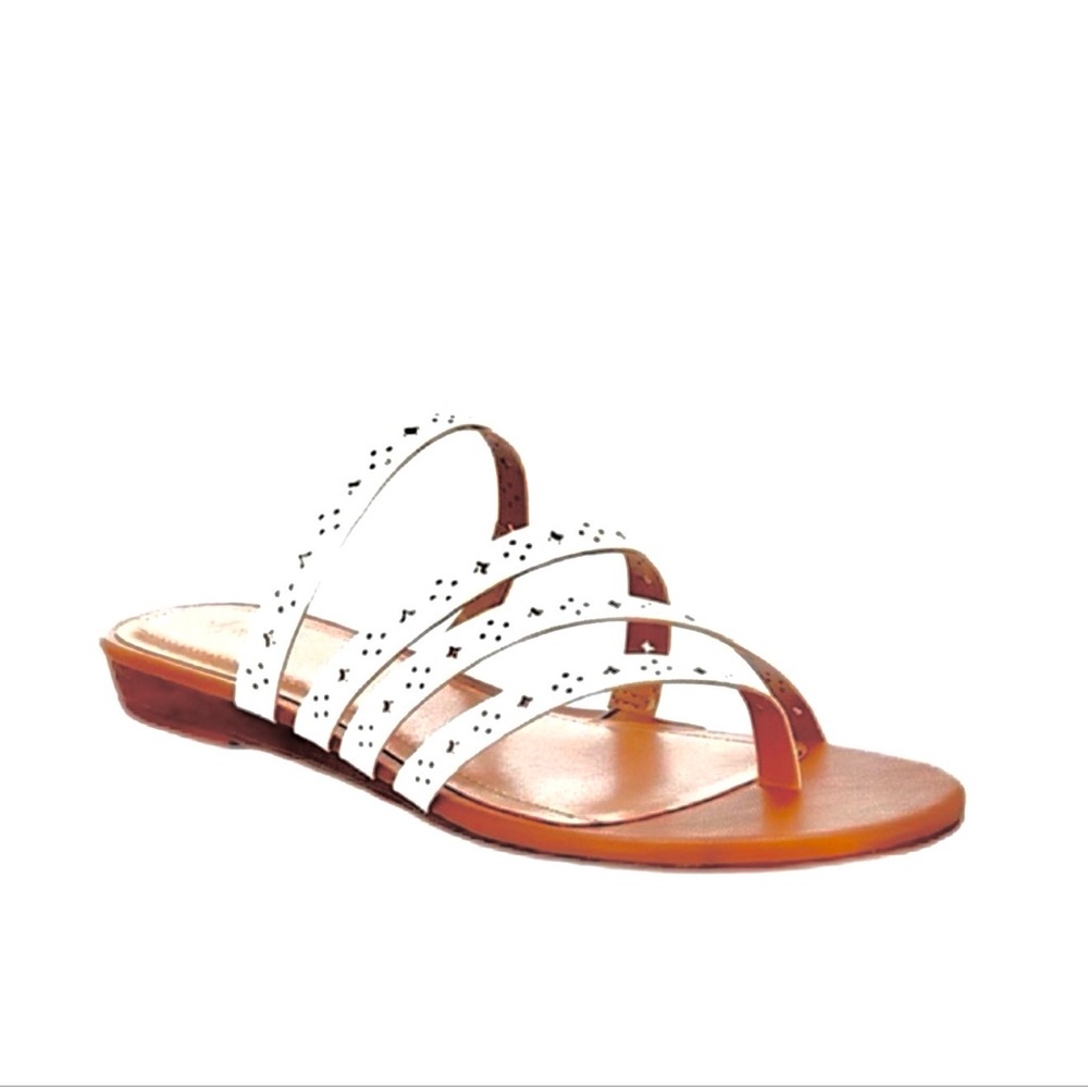 Style & Co Barrees Flat Sandals Strappy Slides White Size 5.5 - Picture 10 of 10